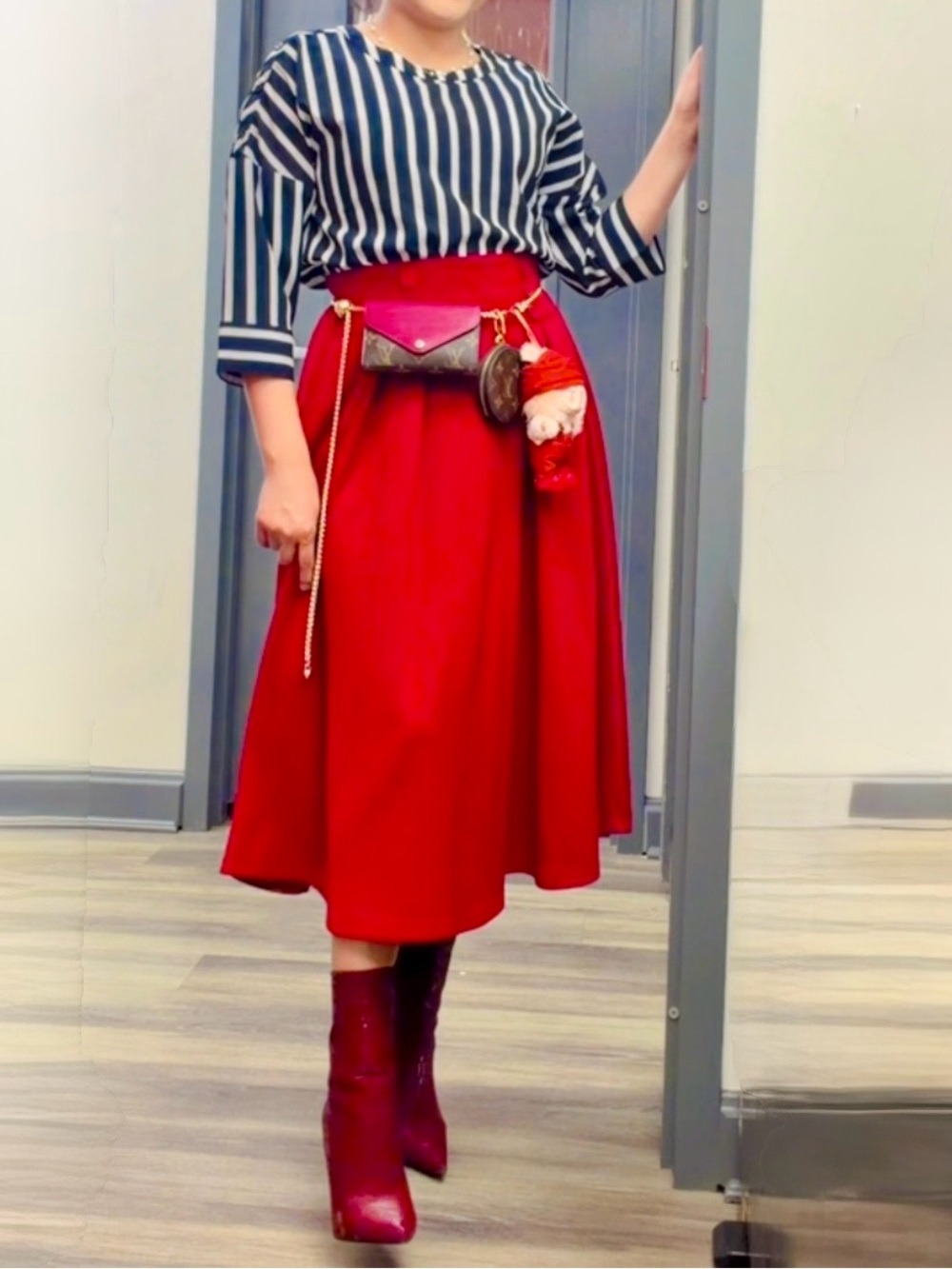 Banana Republic Black and White Striped Blouse